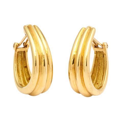 hermes hoop earrings|vintage Hermes earrings.